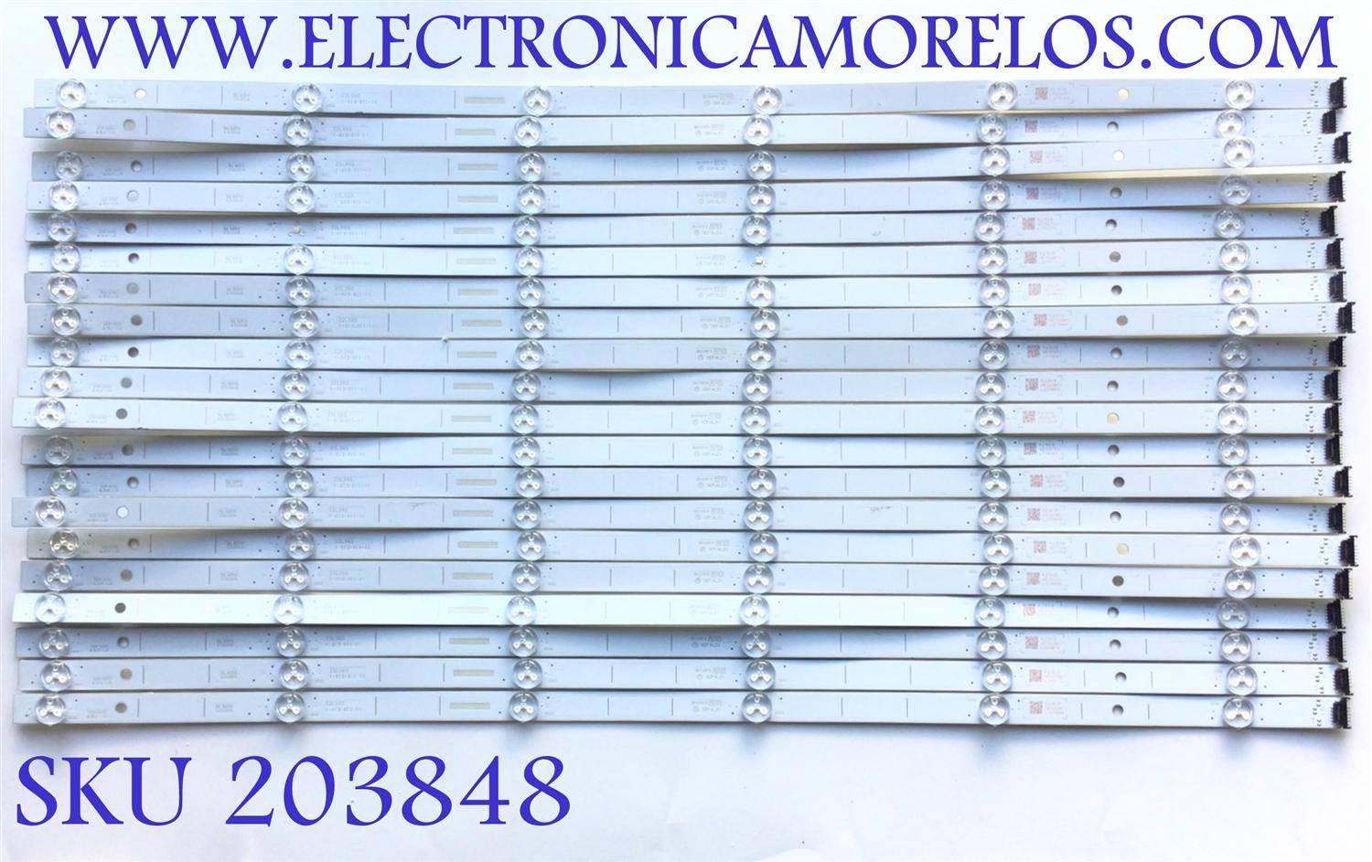 KIT DE LED'S PARA TV SONY ( 20 PZ ) / NUMERO DE PARTE 1-013-011-11 / 22LS65 / 52303 / VE0228CI / L209183 / MODELO XR-64X90K / XR64X90K
